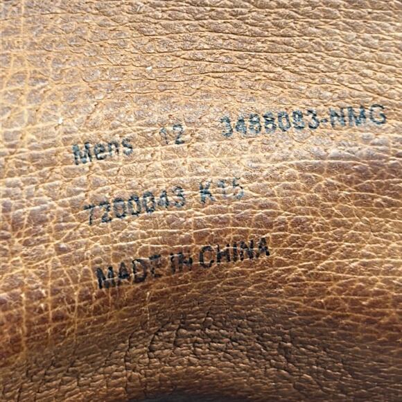 FRYE JOEL BROGUE CHUKKA BOOT MENS SIZE 12 ANKLE NUTMEG TAN BROWN LEATHER BOOT - Picture 10 of 12